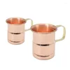 Cups Saucers 1PCS Pure Copper Beer Cup Handcrafted Moscow Mule Milk Drinkware Coffee