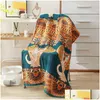 Towel Designer Bath Coloured Cotton Gauze Luxury Beach Style Towels Comfortable Soft Original Man Woman Extra Large Drop Delivery Ho Dhwpk