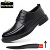 Mens Formal Shoes Genuine Leather Fashion Dress Shoes Men's Italian Style Business Office Wedding Solid Color Lace Up Shoes 240402