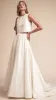 2024 Country Wedding Dresses Two Pieces Robe De Mariee Satin Vintage Weding Gowns Bow Back