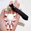 Keychains Lanyards Nya FNAF Halloween Keychain Anime Figur Dy Cartoon Animal FNAF PVC Keychain Car Key Ryggsäck Decor Pendant Gifts To Friends Y240318