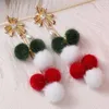 Plush Hair Fur Ball Long Tassel Earrings Metal Highquality Autumn and Winter Holiday Christmas Gift Ear Jewelry Wholesale 240311