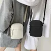 Çanta Messenger Sling Çanta Erkekler İçin Sıradan Tuval Küçük Fermuarı Crossbody Tecesi Basit Omuz