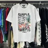 T Shirt Men krótkie rękawy fioletowe szorty designerskie koszule T-shirty bawełny oddychający moda ubrania uliczne kobiety Tshirt szorty ubrania koszulki