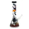 1pc,25cm/10in,Glass Bongs With Cute Magician & Bat,Borosilicate Glass Water Pipe With Glow In Dark,Glass Hookah,Hand Painted,Home Decorations,Smoking Accessaries