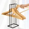 Hanger Organizer Stacker for Closet Laundry Room,Holds up 110 Wire Hanger,Black Carbon Steel Clothes Hanger Storage Rack Holder for Adult