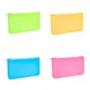Cosmetic Bags Zipper Silicone Makeup Lipstick Bag Money Korean Style Solid Color Card Holder Simple ID Case
