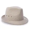 Inglaterra retro top jazz chapéus para homem 4 tamanho 57 58 59 60cm chapéu de palha moda feminina chapéu de sol cavalheiro 240309