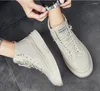 Casual Schuhe Männer Mode High Tops Leder Frühling Herbst Jugend Coole Wohnungen Skateboard Zipper Sneakers