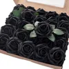 Fleurs décoratives fournitures de fête boîte-cadeau de Roses artificielles 50 décoration de mariage anniversaire femme petite amie mariage pour les invités