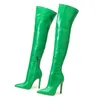 Boots Pointed Boots Woman Pointed Boots Woman's nieuwe, magere, magere sexy sexy boven-de Knee Boots T240316