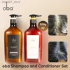 Schampo Conditioner Oba Shampo Conditioner Set Anti Dandruff Shampoo med rengöring av hårbotten för smutsolja för färgad curl Alla typer Hår 500G x 2 Q240316