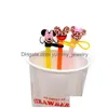 Drinking Sts Bowknot Mouse Sile St Toppers Accessories Er Charms Reusable Splash Proof Dust Plug Decorative 8Mm Party Drop Delivery Ot5Ub