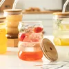 4PCS Creative Glass Cup with Lid Straw Heat-resistant Wave Cup Beer Juice Ice Coffee Cups Cocktail Fruit Bubble Glass Drinkware 240311
