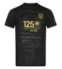 24 25 Eintracht Frankfurt 125 Ano Aniversário MARMOUSH SKHIRI Kit DFB POKAL FINAL Kit Futebol Jerseys 2024 2025 RODE ACHE Camisa de Futebol Uniforme 125º Ouro Preto