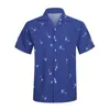 Mäns casual skjortor enkla sommar kort släde skjorta herr casual haiian blommor skjorta strandtryck topc24315