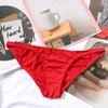 Women's Panties Breathable Men Half-covered Buttocks Low Waist Unisex Ladies Solid Color Triangle Thong Milk Silk