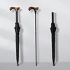 Umbrellas Anti Slip Cane Umbrella For Elderly People Outdoor Long Handle Sturdy And Durable Climbing In Sunny Rainy Weather