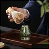 Tasses à thé 6pcs / set matcha cadeau traditionnel bambou fouet cuillère bol en céramique porte-ensembles japonais 230727 livraison directe maison jardin K Dhsxq