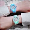 Outros relógios bonitos dos desenhos animados crianças flash luz crianças quartzo sile cinta casual luminoso meninos meninas relógio presente reloj infantil y240316