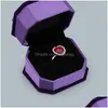 Jewelry Boxes Purple Veet Bowknot Jewelry Packaging Storage Boxes For Pendant Necklaces Charm Bracelets Ring Earring Bangle Display Ca Dhnyl