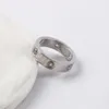 Nowe 6 diamentowych pierścieni projektant Designer Titanium Pierścień Klasyczna biżuteria Mężczyźni i kobiety Pierścienie Pierścienie Modern Style Band for Girl Prezenty