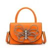 Chic Shoulder Bags Fresh Sweet Fashionable Cute Diamond Butterfly Small Square Bag for Womens designer handbags tote 240311