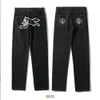 Мужские джинсы Y2k, мужские джинсы в стиле Харадзюку, хип-хоп, с графическим принтом собаки, мешковатые черные брюки, широкие брюки в стиле панк-рок, готика, уличная одежда, зима01 10
