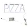 Lâmpadas de mesa neon luz pizza carta sinal led parede arte decoração forma de poupança de energia cintilação livre lâmpada de fundo para casa ou negócio