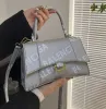 패션 디자이너 가방 작은 미니 모래 시계 토트 여성 핸드백 쇼핑 지갑 지갑 고급 PU 가죽이있는 레터 B 로고