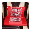 Cushion/Decorative Pillow Custom Luxury Thicken Chinese Crane Kirin Dining Chair Pads Seat Cushions Armchair Elbowchair Sofa Nonslip Dhoak