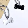 Pendant Necklaces Dog Bone Thick Chain Necklace Clavicle Fashion Jewelry Simple Women Hip Hop Neck Dropship