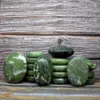 Tontin Jade Glaze Stone Massage Set Back Back Massageador Health Care Stones for Spine Basalt Lava Spa 240313