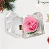 Fleurs décoratives Rose artificielle préservée fleur éternité jamais fanée cadeau pour la saint-valentin avec boîte à tiroir