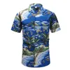 Men's Casual Shirts New Haiian Flower Mens Shirt Printed Short-sled Summer Beach Casual Fashion Clothing For Young And Middle-aged PeopleC24315