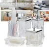 Pyzx -Home Glass Badrumstillbehör Set - Luxury 5 Piece Set Include Lotion Dispenser, Soap Dish, Tandborstehållare, tumlare, bomullskuddar, modern badrumsdekor