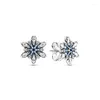 Stud Küpe LR Kar Tanesi Kalp Sterling Gümüş Piercing Kulp Pan Stili Kadınlar İçin Düğün Mücevherleri