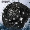 Inne zegarki SANDA MĘŻCZYZNA ES BIG SPIDER COLD Sport LED Digital Waterproof Men Multifunkcja Dual Display Clock Relogio Y240316