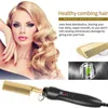 White Comb Electric Comb Wet And Dry Hair Curler Comb Straightening Heating Comb Iron Environmentally Gold Comb 240306