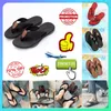 Designer Ca ual Platform Slides Slippers Heren Dames antislip slijtvast gewicht ademend superzachte zolen flip flop Platte strandsandalen zijkant GAI