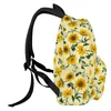 Sac à dos tournesol jaune femmes homme sacs à dos étanche multi-poche école pour étudiant garçons filles ordinateur portable livre Pack Mochilas