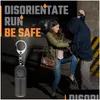 Systèmes d'alarme 130DB Safe Sound Porte-clés personnel Bright LED Light Selfdéfense Alerte d'urgence Porte-clés pour femmes enfants filles Elde Dhrms