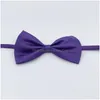 Bow Ties Dog Cat Pet Neck Kids Bow Ties Supplies Headdress Adjustable Children Solid Color Bowtie Fashion Accessories Drop Delivery F Dhv0P