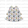 Girl's Dresses Newest design Christmas dress for children in the style of Christmas flock; gift; sweets with pattern dress with long sleeves for girls 240315