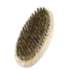 Borstar Boar Brestle Hair Beard Borst Hårt runda trähandtag Antistatiska kamfrisörsverktyg för män Trimanpassningsbar 1129 Drop DHHP4