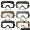 GOGGLE SKI CHIETTO TATTICI ECCI FUCI ANTIFOG ANTIFOG CAZIONE TRANSPRENENTE AIRSOFT SOTTO SOLLE SOLLE SCHEDE GUAGNO CS SICUREZZA ESEGUE DROP DEL OTTBU