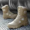 Fitness Schoenen Merk Mode Hoge Top Militaire Man Tactische Laarzen Big Size 46 47 Platform Outdoor Mannen Antislip trekking Sneaker
