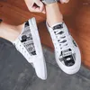 Slippers Summer Men Men Flat Sneakers Walking Shoes Half Fashion Canvas Lace-Up Discal