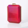 Evening Bags Laser Mirror Evening Bag Personalized Banquet Fashion Chain Small Square Clutch