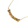 T Chain Necklace T Pendant Women Fashion Letter Double Never Fading Gold Plated Brass Copper Crystal Necklaces Choker Pendants Wedding Jewel GG
